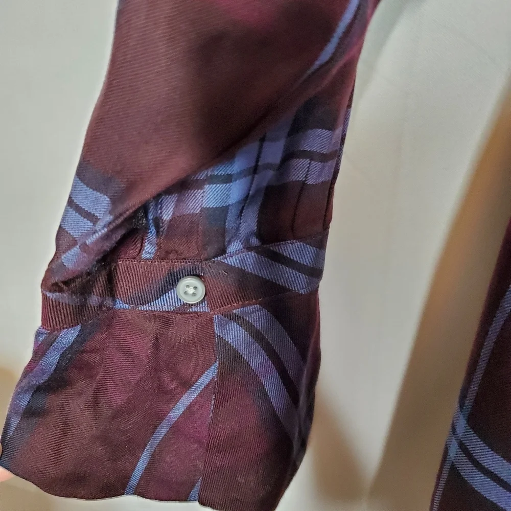 Loft Plaid Off Shoulder Long Sleeve Ruffle Top Blouse Women's Size XXSP NWOT. - Picture 7 of 9